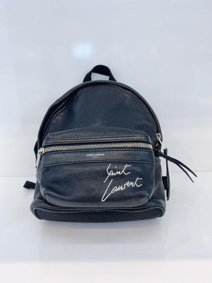 BLACK LAMBSKIN LEATHER MINI TOY CITY BACKPACK