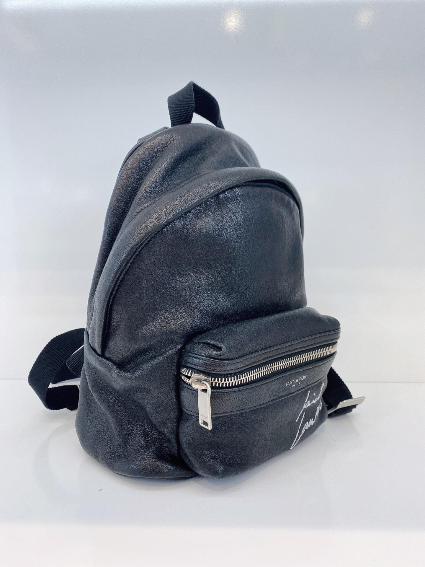 BLACK LAMBSKIN LEATHER MINI TOY CITY BACKPACK