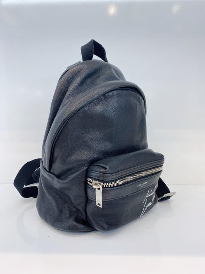 BLACK LAMBSKIN LEATHER MINI TOY CITY BACKPACK