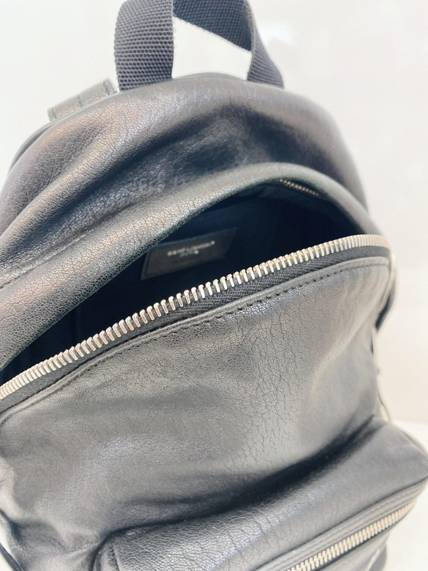 BLACK LAMBSKIN LEATHER MINI TOY CITY BACKPACK