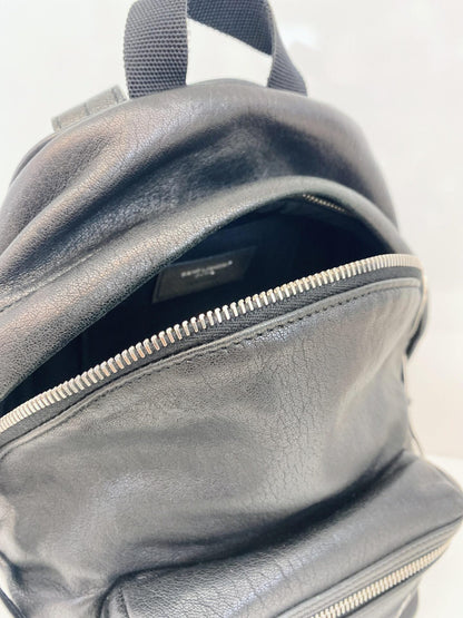 BLACK LAMBSKIN LEATHER MINI TOY CITY BACKPACK