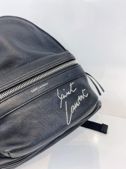 BLACK LAMBSKIN LEATHER MINI TOY CITY BACKPACK