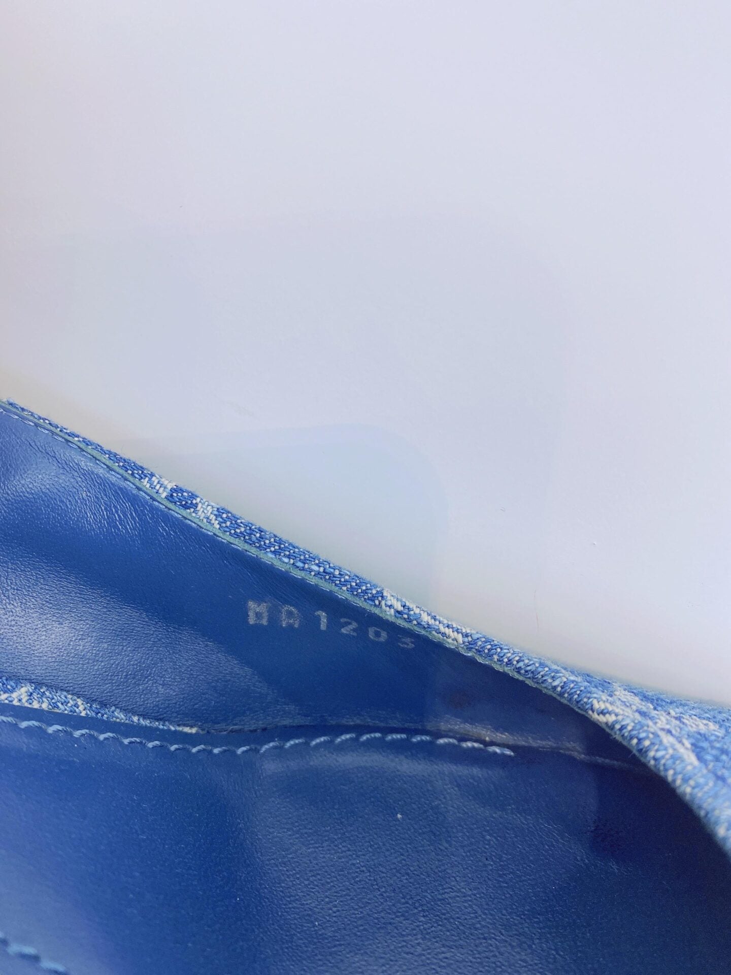 DENIM BLUE MONOGRAM BLACK CALF LEATHER ARCHLIGHT SLINGBACK PUMPS 37