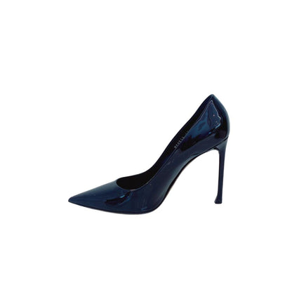 BLACK PATENT POINTED TOE PUMPS 41