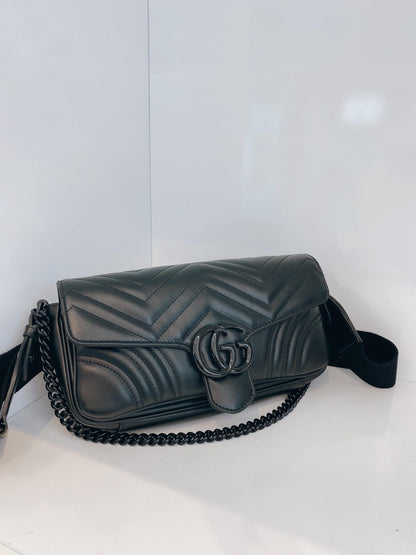SO BLACK GG MARMONT SMALL SHOULDER BAG