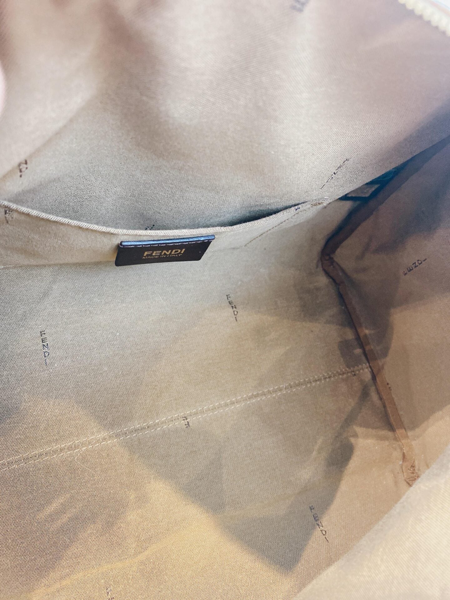 BROWN GOLD ZUCCHINO CANVAS BAULETTO BOSTON BAG