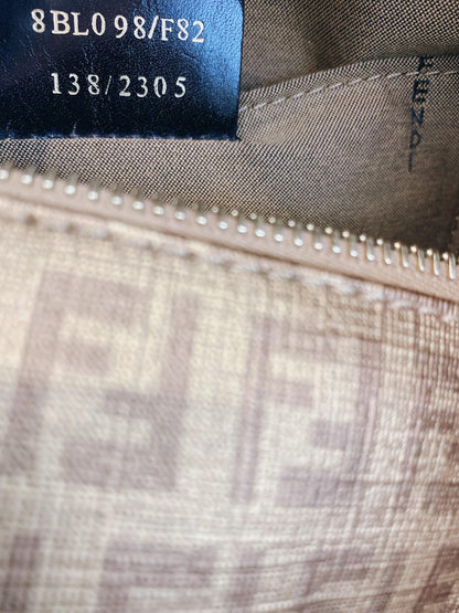 BROWN GOLD ZUCCHINO CANVAS BAULETTO BOSTON BAG