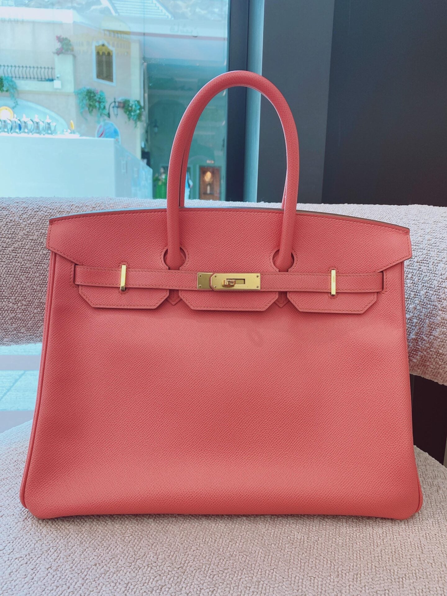 PINK EPSOM LEATHER BIRKIN 35 GOLD HARDWARE