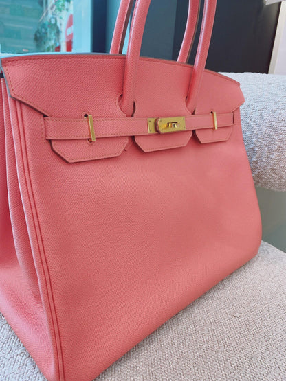 PINK EPSOM LEATHER BIRKIN 35 GOLD HARDWARE