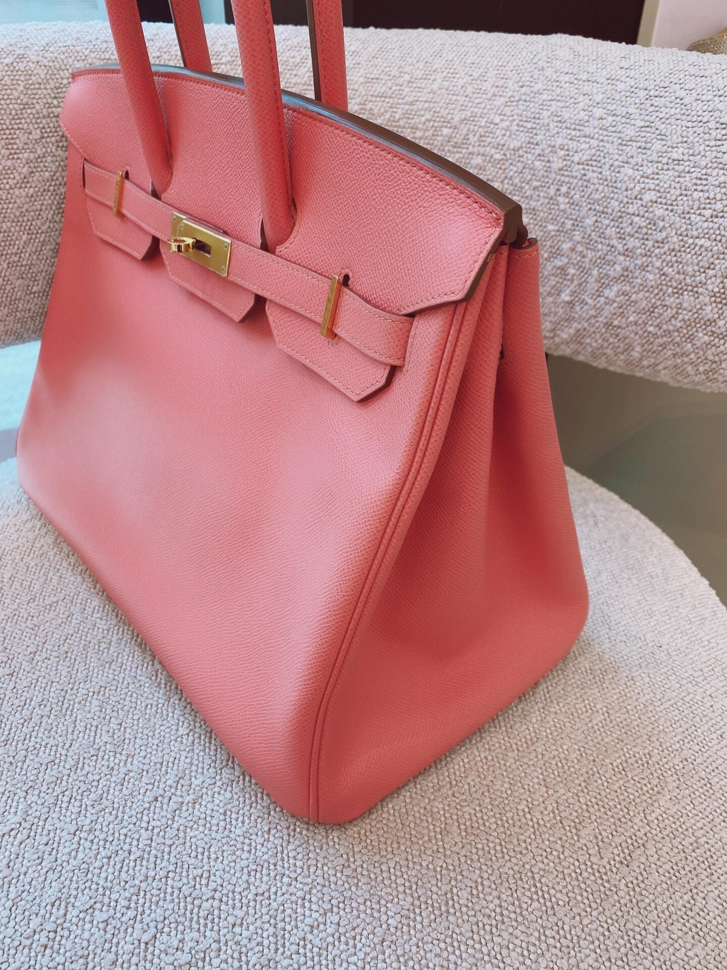 PINK EPSOM LEATHER BIRKIN 35 GOLD HARDWARE