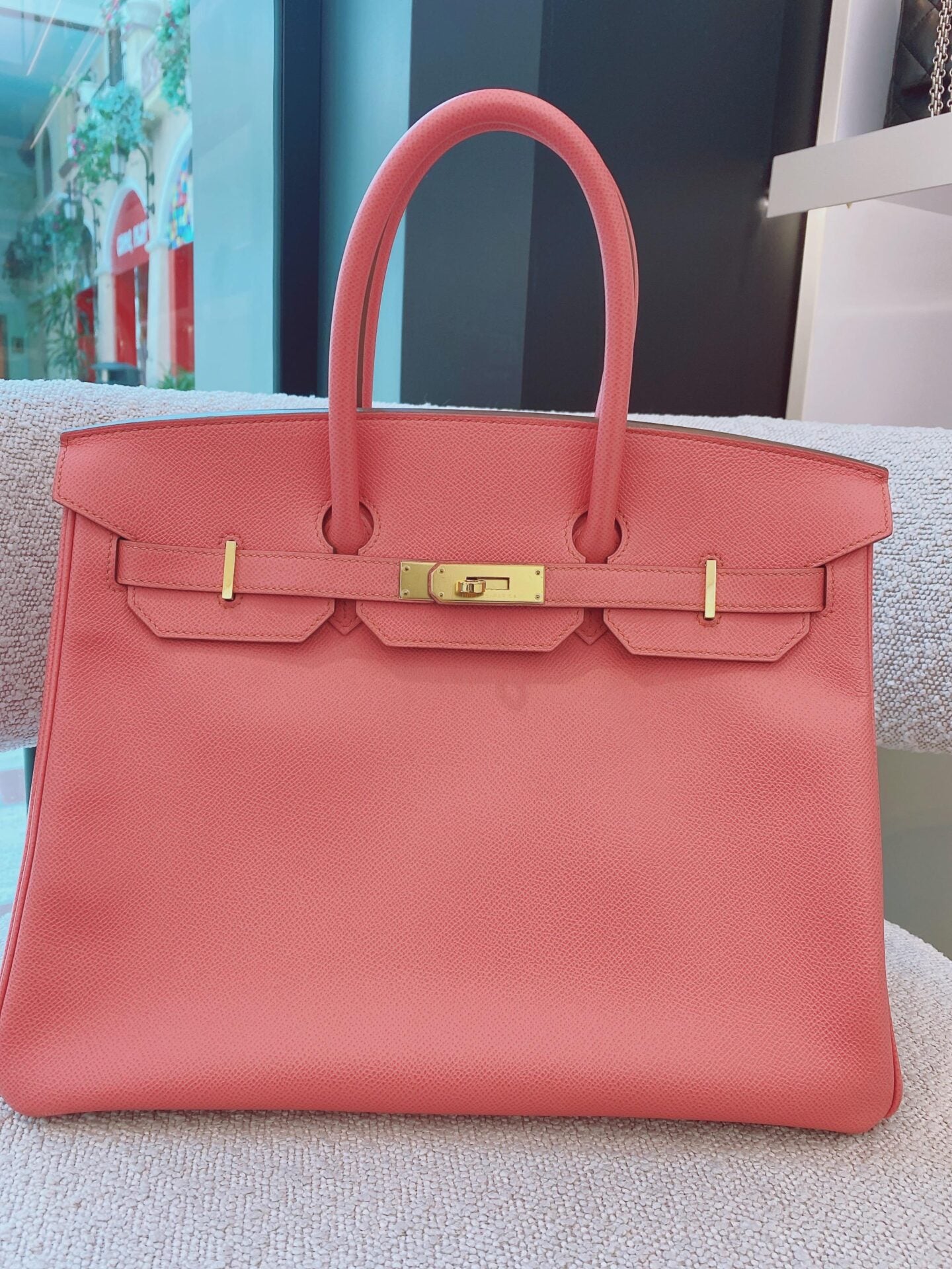 PINK EPSOM LEATHER BIRKIN 35 GOLD HARDWARE