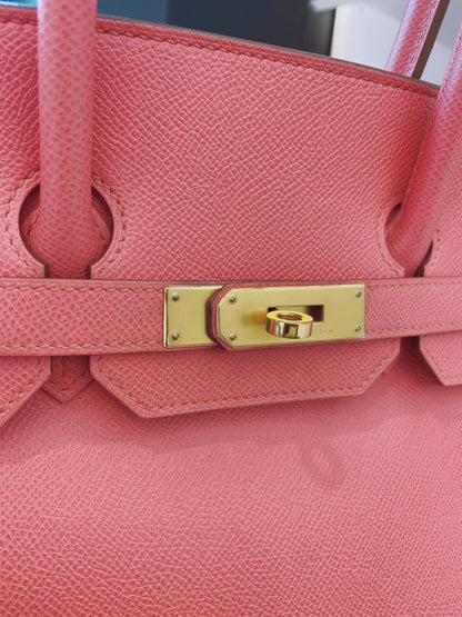 PINK EPSOM LEATHER BIRKIN 35 GOLD HARDWARE