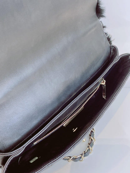 BLACK FUR PARIS COSMOPOLITE SMALL TOP HANDLE BAG