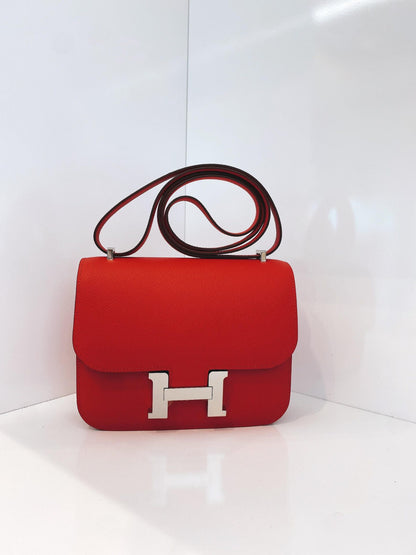 ROUGE RADIEUX CONSTANCE 18 EPSOM LEATHER PALLADIUM HARDWARE