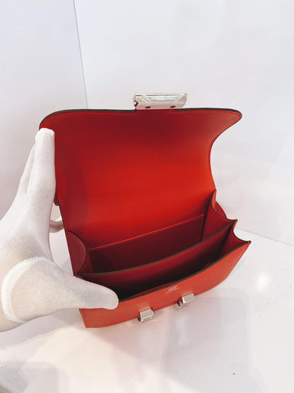 ROUGE RADIEUX CONSTANCE 18 EPSOM LEATHER PALLADIUM HARDWARE