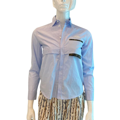 LIGHT BLUE MULTI STRIPE FF CASPER SHIRT