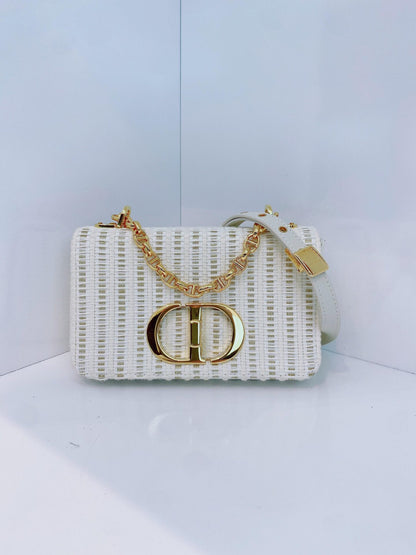 WHITE TWEED SMALL CARO BAG