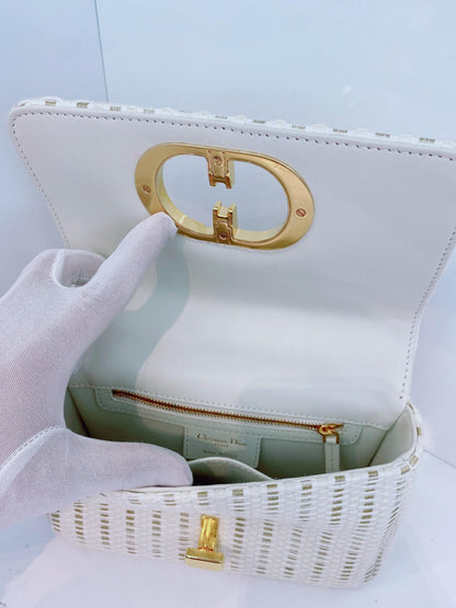 WHITE TWEED SMALL CARO BAG