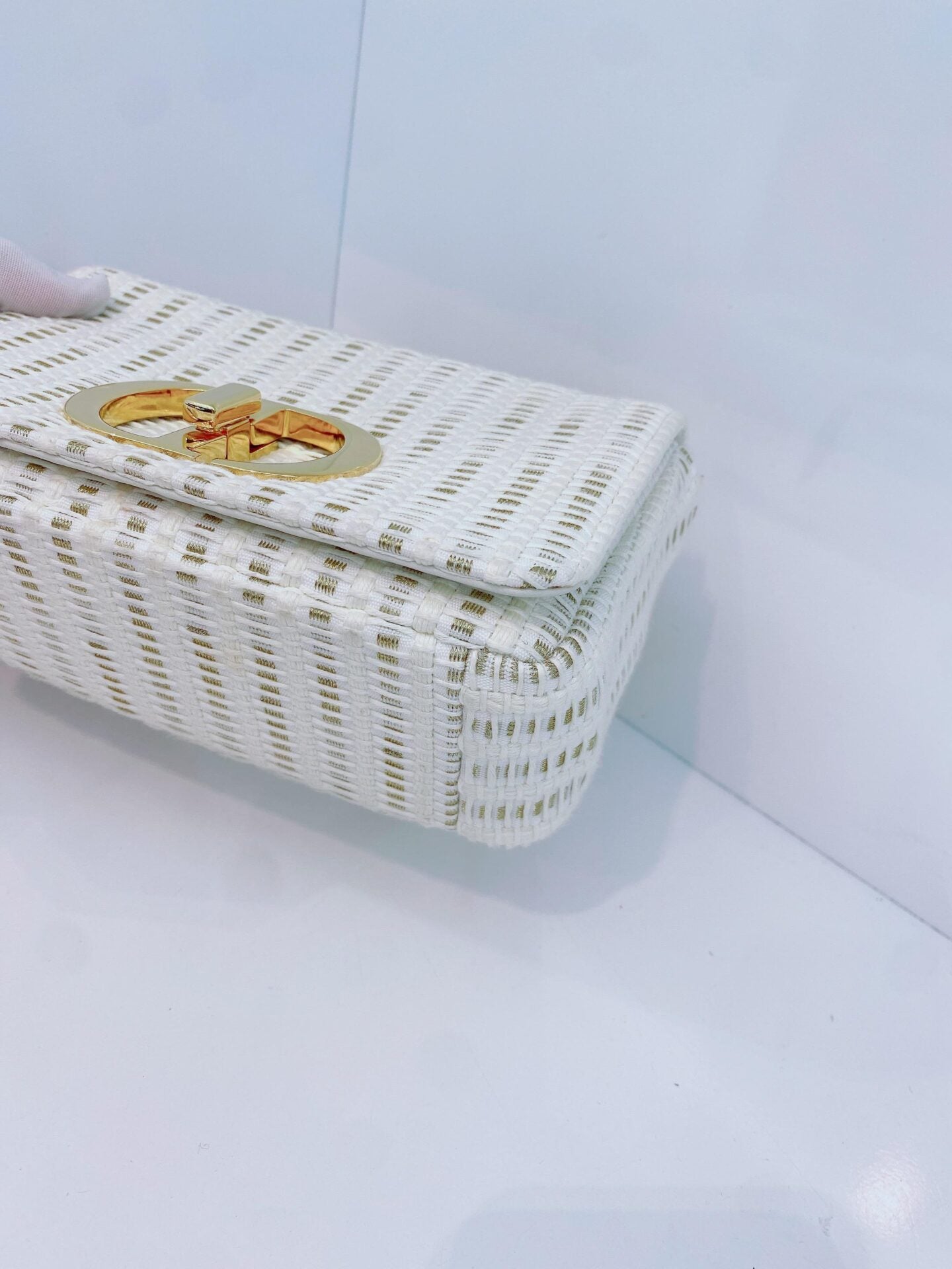 WHITE TWEED SMALL CARO BAG