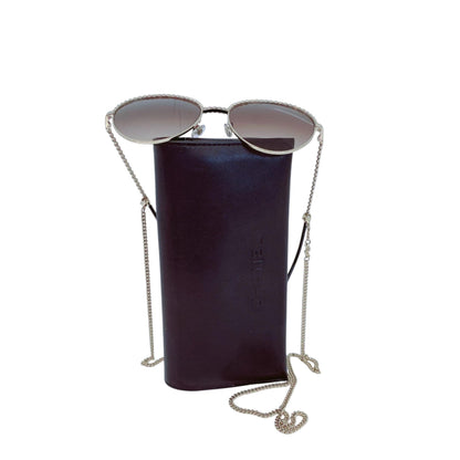 GOLDTONE BROWN GRADIENT 4242 PANTOS SUNGLASSES