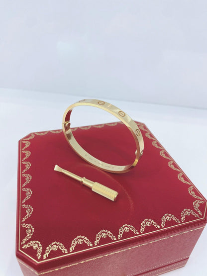 18K YELLOW GOLD LOVE BRACELET CLASSIC MODEL 17