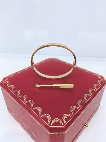 18K YELLOW GOLD LOVE BRACELET CLASSIC MODEL 17