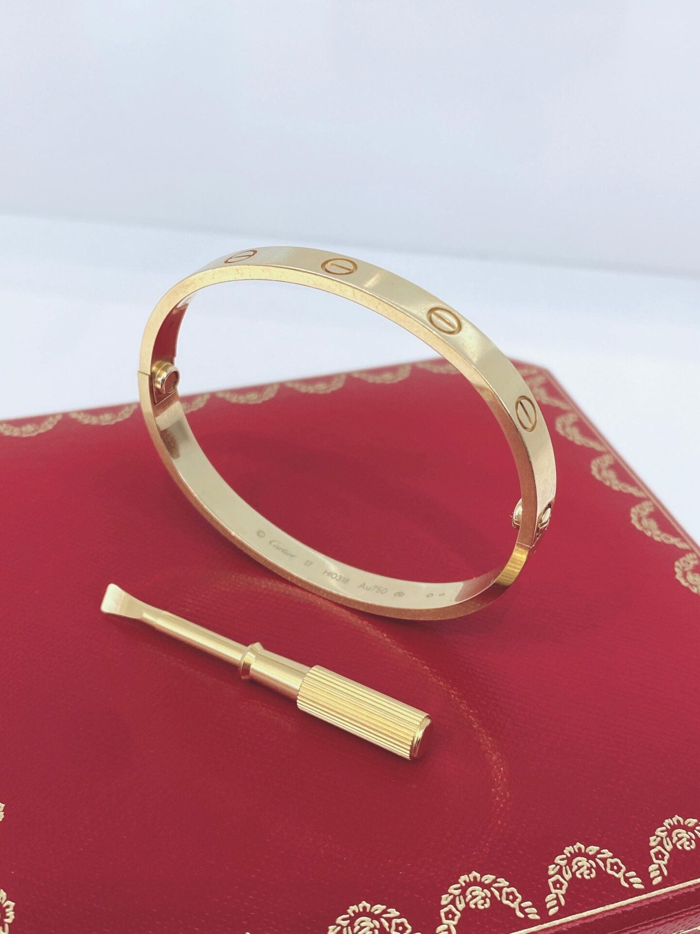 18K YELLOW GOLD LOVE BRACELET CLASSIC MODEL 17