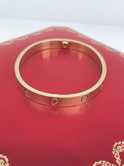 18K YELLOW GOLD LOVE BRACELET CLASSIC MODEL 17