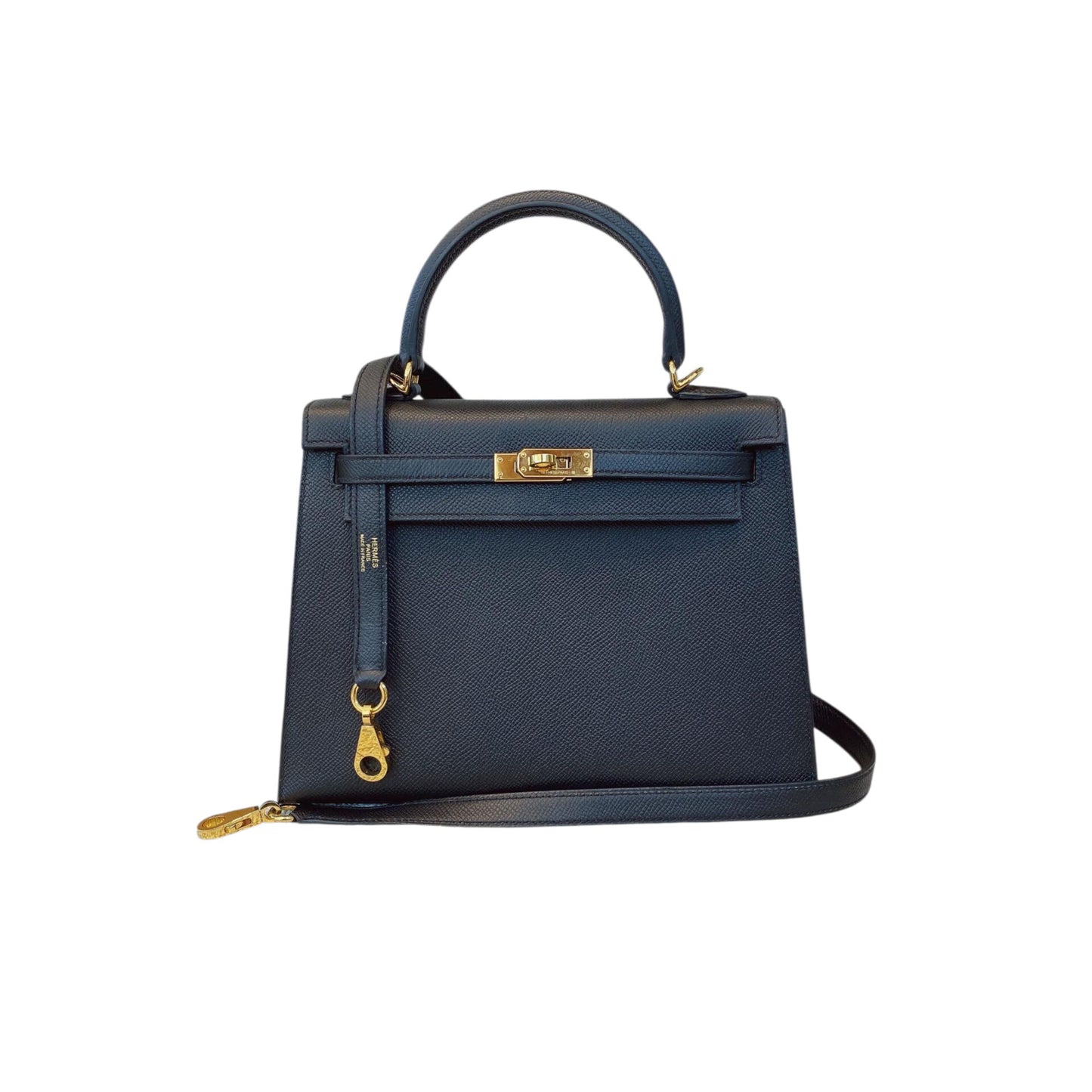 BLACK KELLY 25 EPSOM LEATHER GOLD HARDWARE