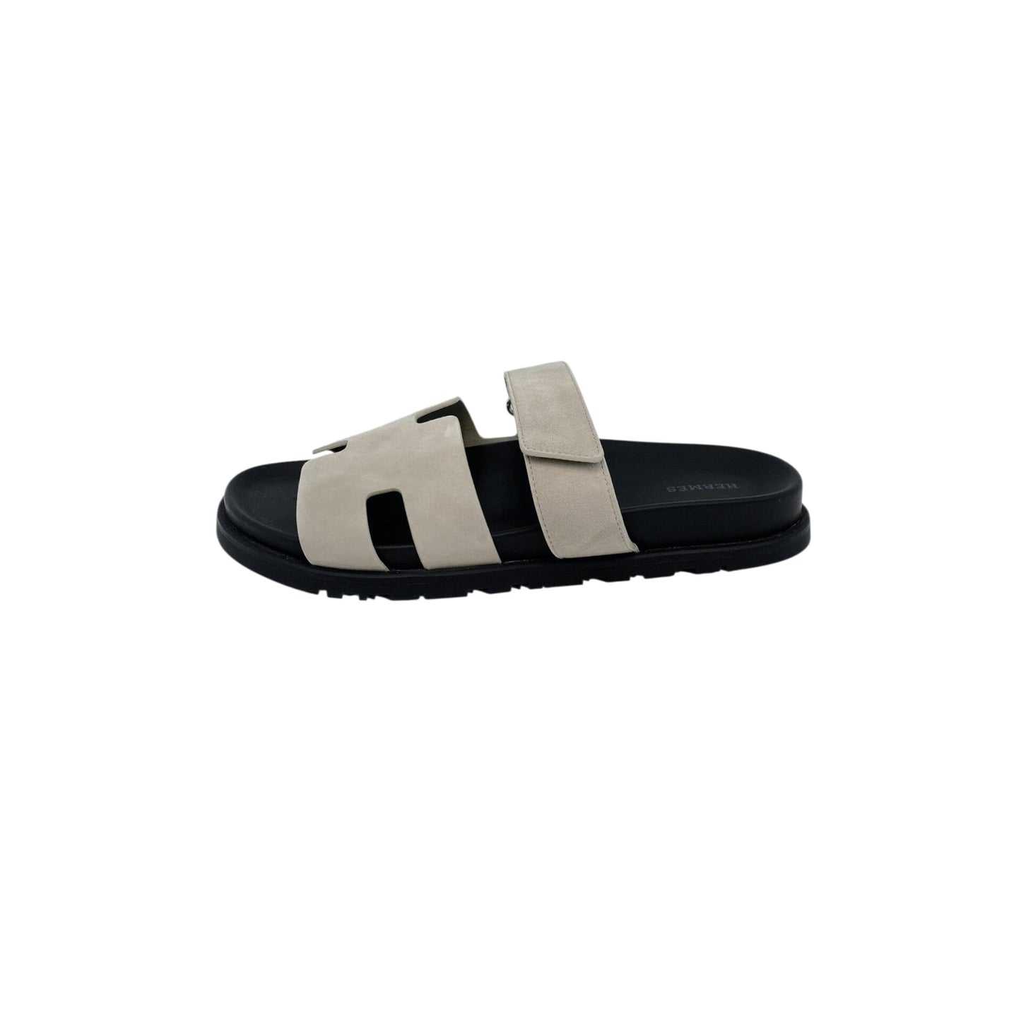 BEIGE ESQUISSE SUEDE AND CALFSKIN LEATHER CHYPRE SANDALS 43
