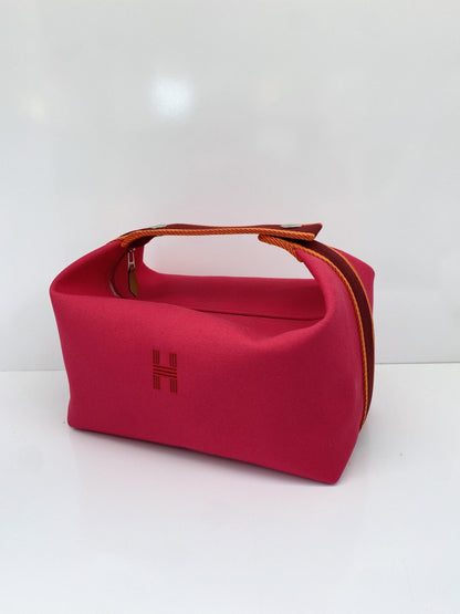 HIBISCUS CANVAS BRIDE-A-BRAC POUCH, LARGE MODEL