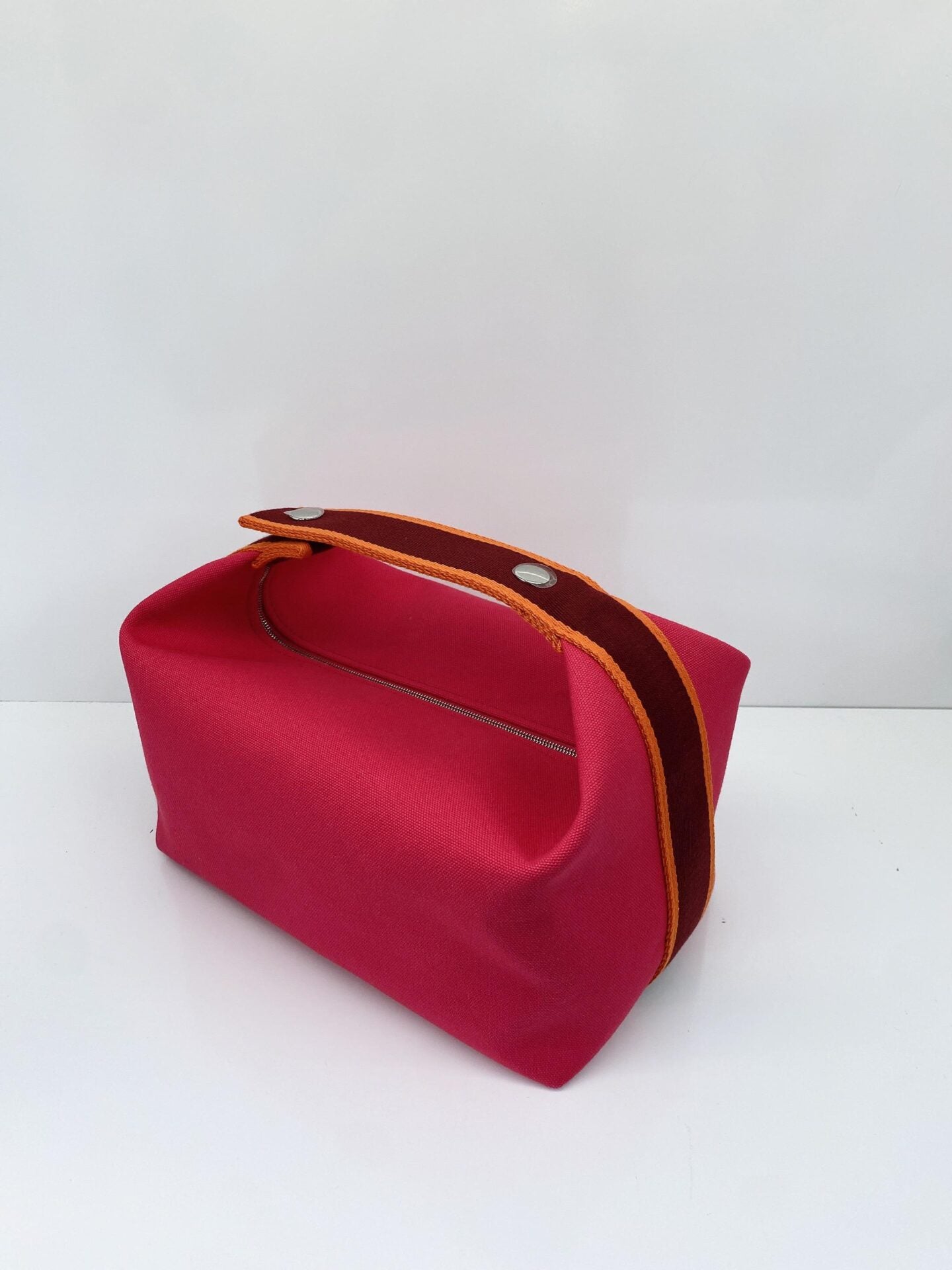 HIBISCUS CANVAS BRIDE-A-BRAC POUCH, LARGE MODEL