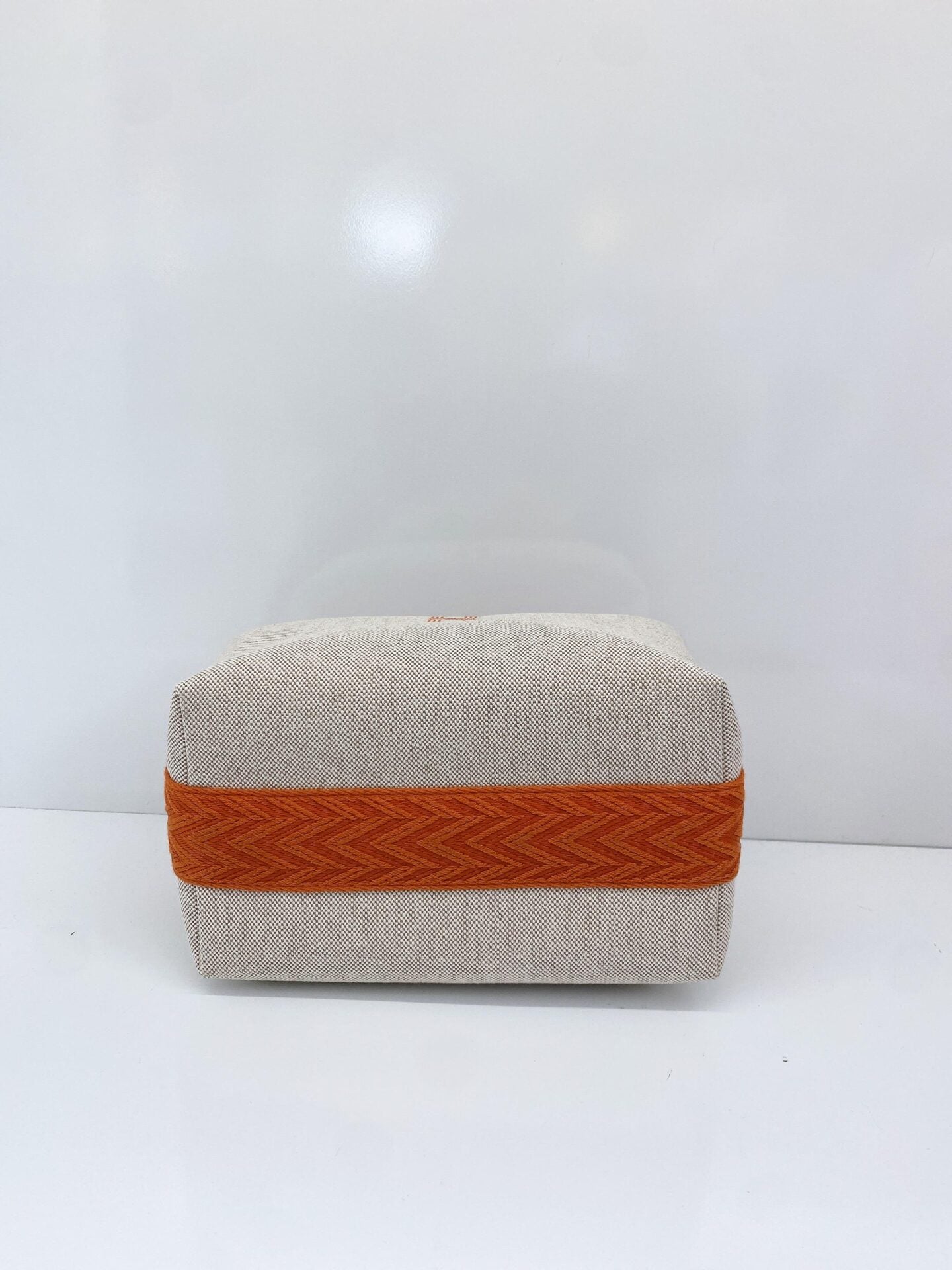 BEIGE ORANGE BRIDE-A-BRAC POUCH, SMALL MODEL