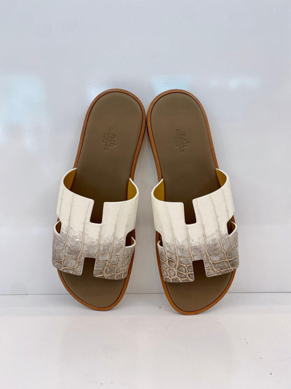 IZMIR HIMALAYAN CROCODILE LEATHER SANDALS 43