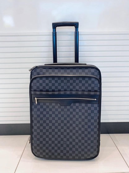 DAMIER GRAPHITE CANVAS BUSINESS PEGASE LEGERE 55 LUGGAGE