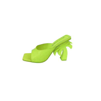 GREEN PALM DETAILED HEELED SANDALS 37