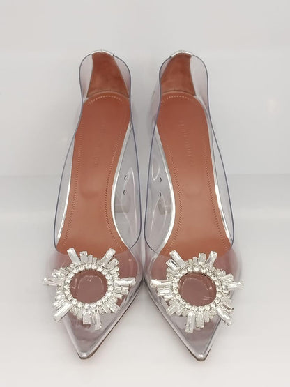CLEAR PVC BEGUM 95 CRYSTAL PUMPS 37
