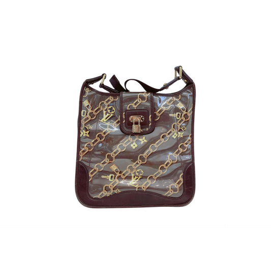 BROWN MONOGRAM CHARMS MUSETTE CROSSBODY BAG