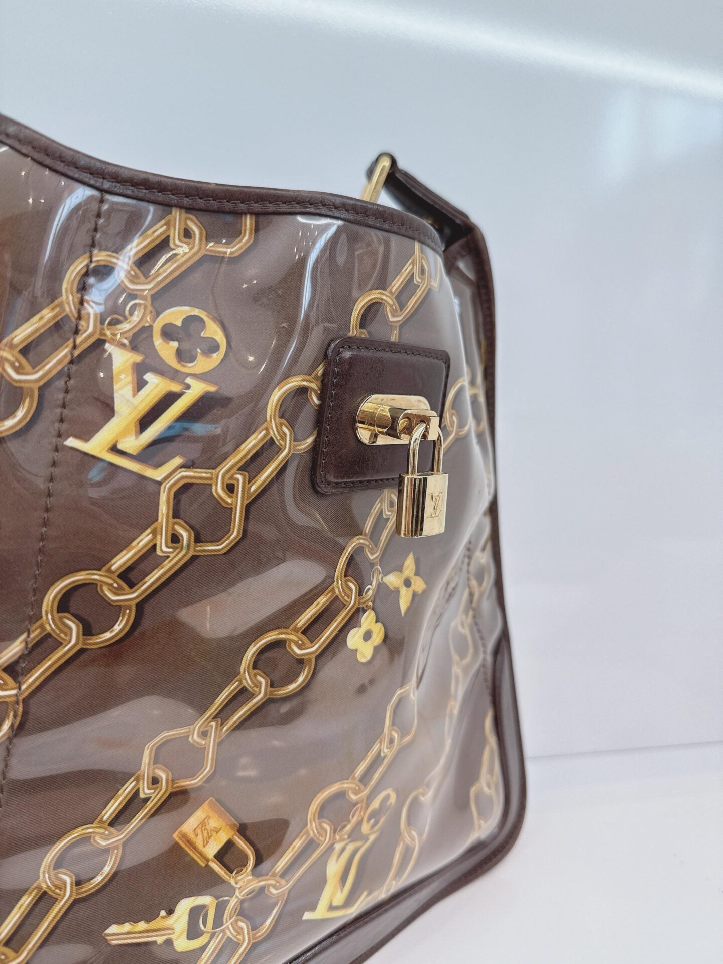 BROWN MONOGRAM CHARMS MUSETTE CROSSBODY BAG