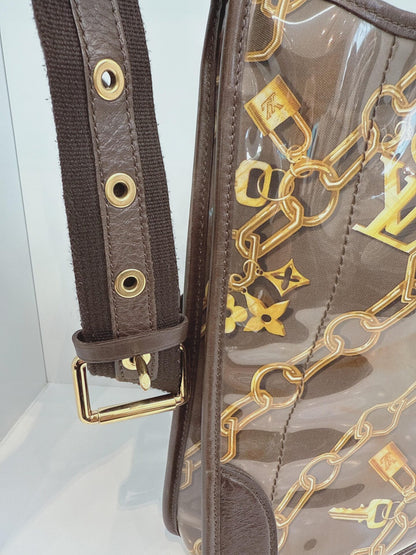 BROWN MONOGRAM CHARMS MUSETTE CROSSBODY BAG