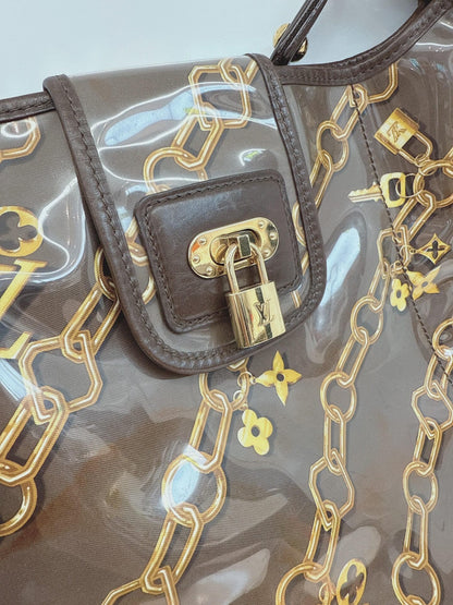 BROWN MONOGRAM CHARMS MUSETTE CROSSBODY BAG