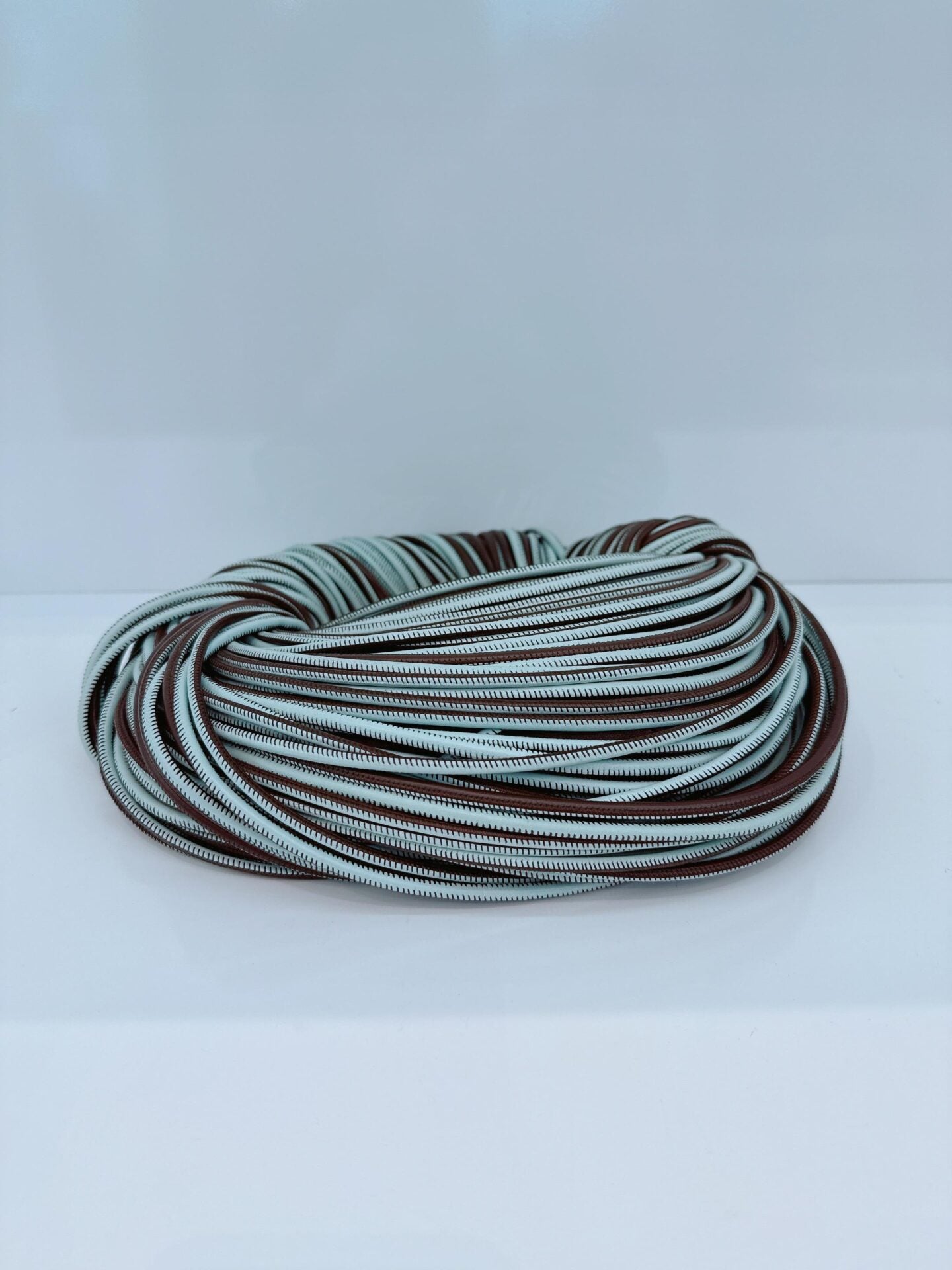 BROWN PALE BLUE CALFSKIN LEATHER MINI JODIE TOP HANDLE BAG