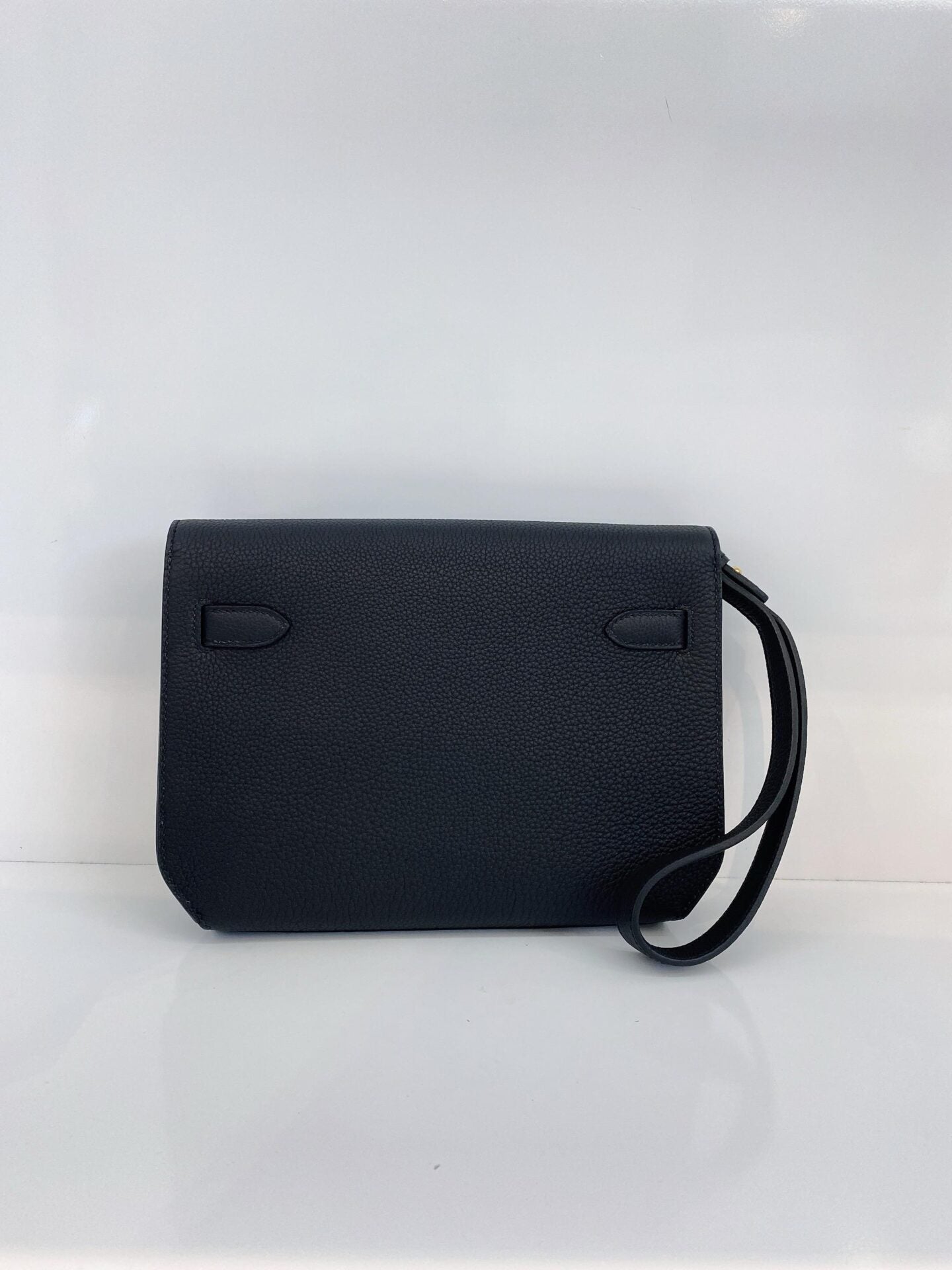 BLACK KELLY 25 DEPECHES TOGO LEATHER GOLD HARDWARE