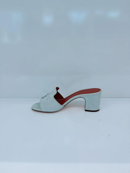 LIGHT BLUE SUEDE SUMMER CHARMS 55 SANDALS 38