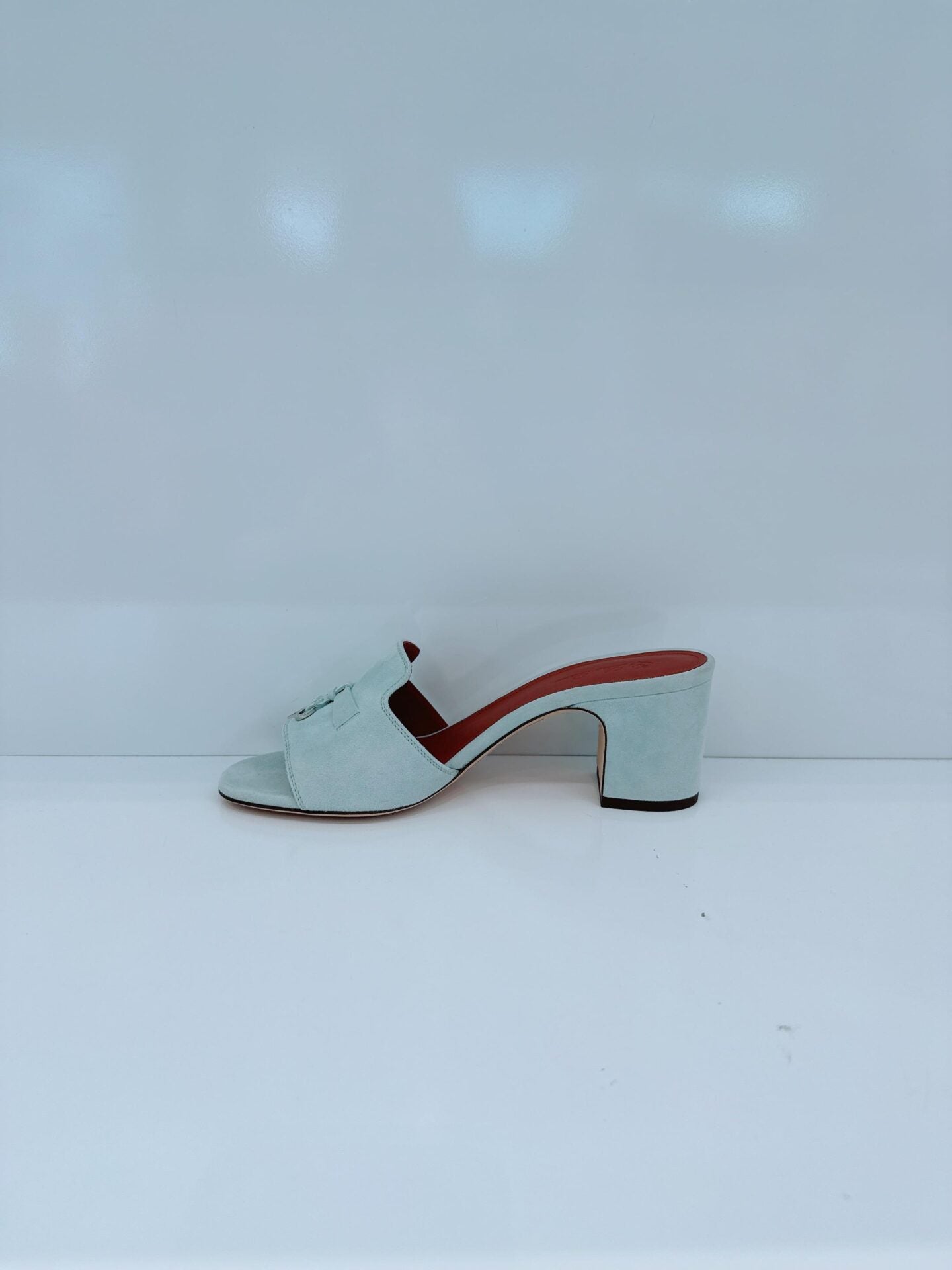 LIGHT BLUE SUEDE SUMMER CHARMS 55 SANDALS 38