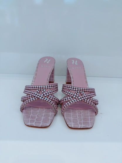 LIGHT PURPLE CRYSTAL EMBELLISHED MARINE MULES  40