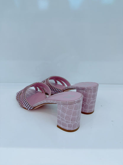 LIGHT PURPLE CRYSTAL EMBELLISHED MARINE MULES  40