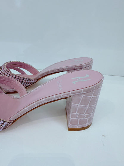 LIGHT PURPLE CRYSTAL EMBELLISHED MARINE MULES  40