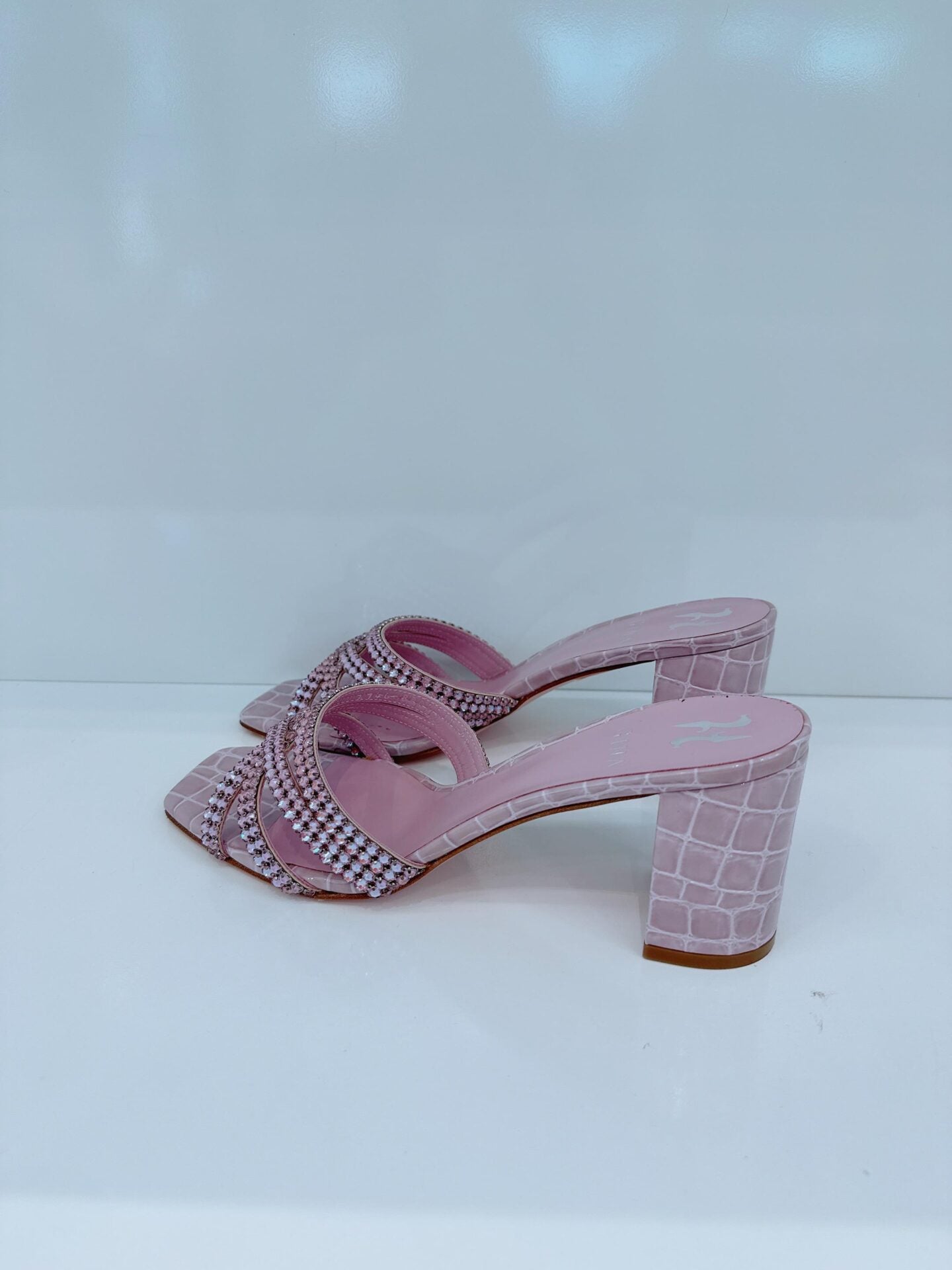 LIGHT PURPLE CRYSTAL EMBELLISHED MARINE MULES  40