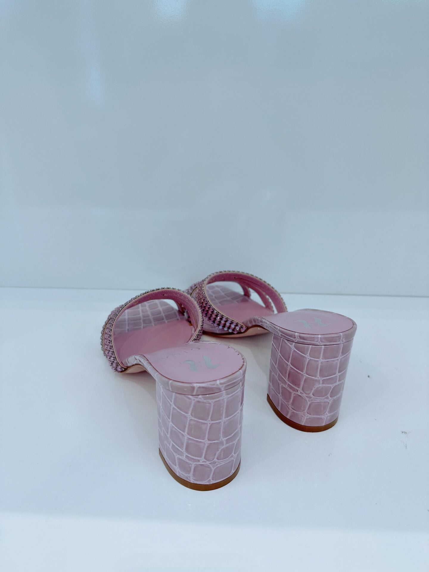 LIGHT PURPLE CRYSTAL EMBELLISHED MARINE MULES  40